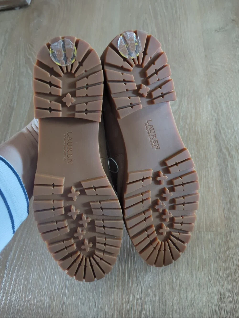 Ralph Lauren Italy 9.5 Tan Suede Leather Penny Loafer Flat Slip on New